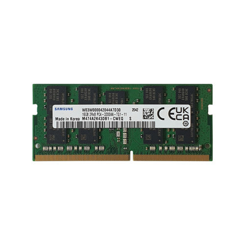 Samsung 16GB DDR4 PC4-25600 3200MHz 260 Pin ECC SODIMM 1.2V CL 22 Samsung 16GB DDR4 PC4-25600 3200MHz 260 Pin ECC SODIMM 1.2V CL 22